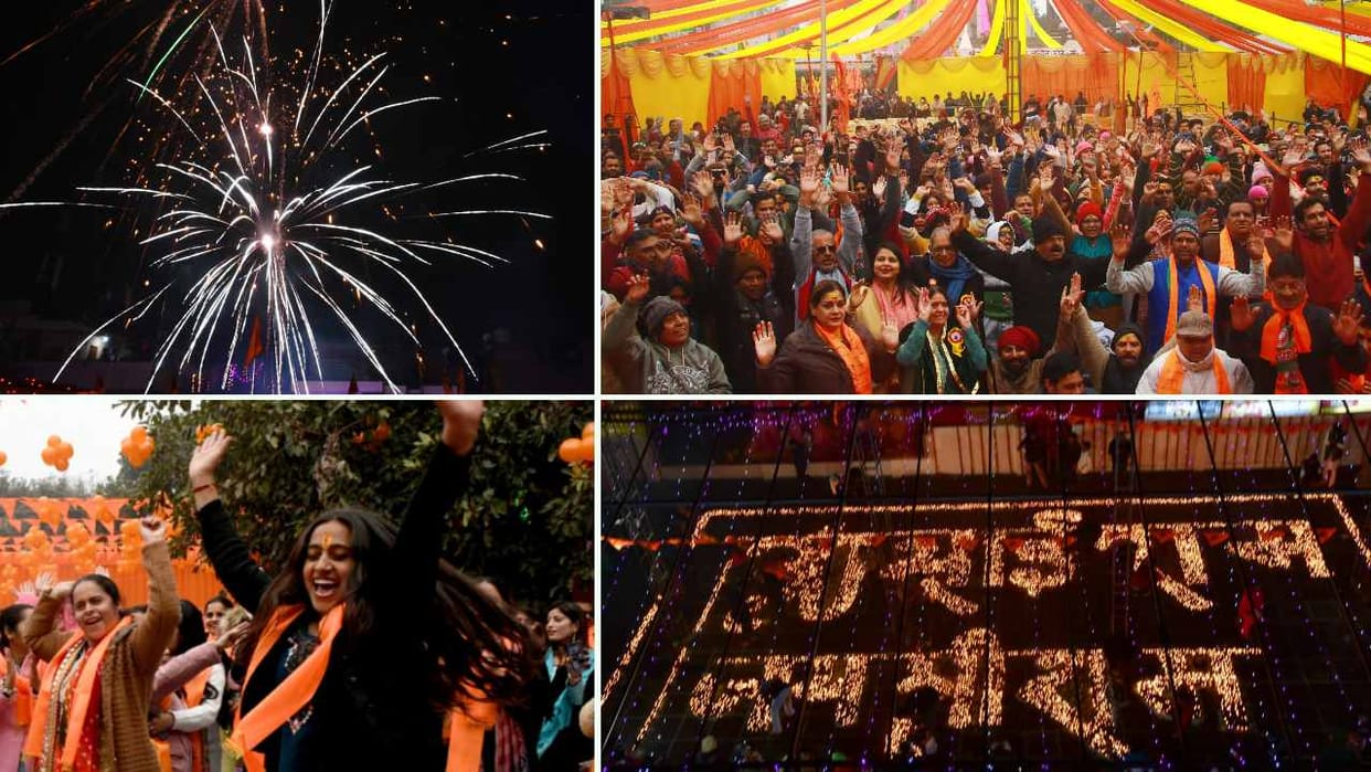 People celebrated Ram Mandir Pran Pratistha in Chandigarh