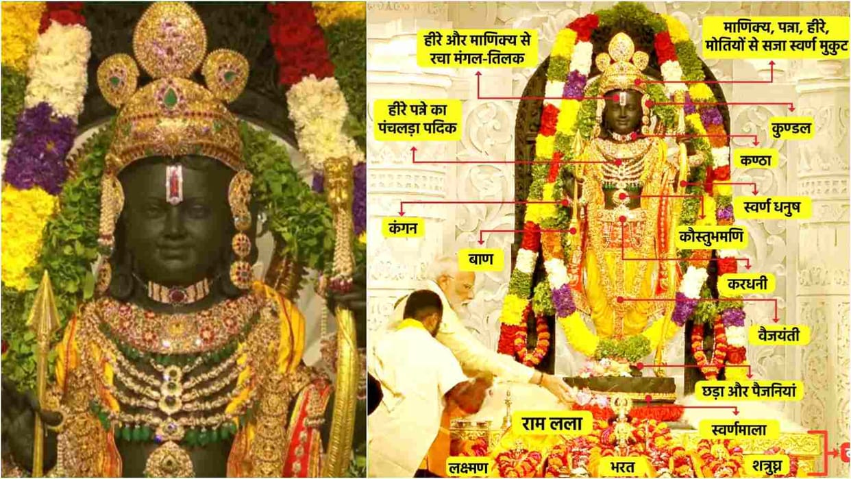 Ayodhya Ram Lalla Idol Divine Ornaments Clothes Know Importance Of Each Jewellery Details in Hindi