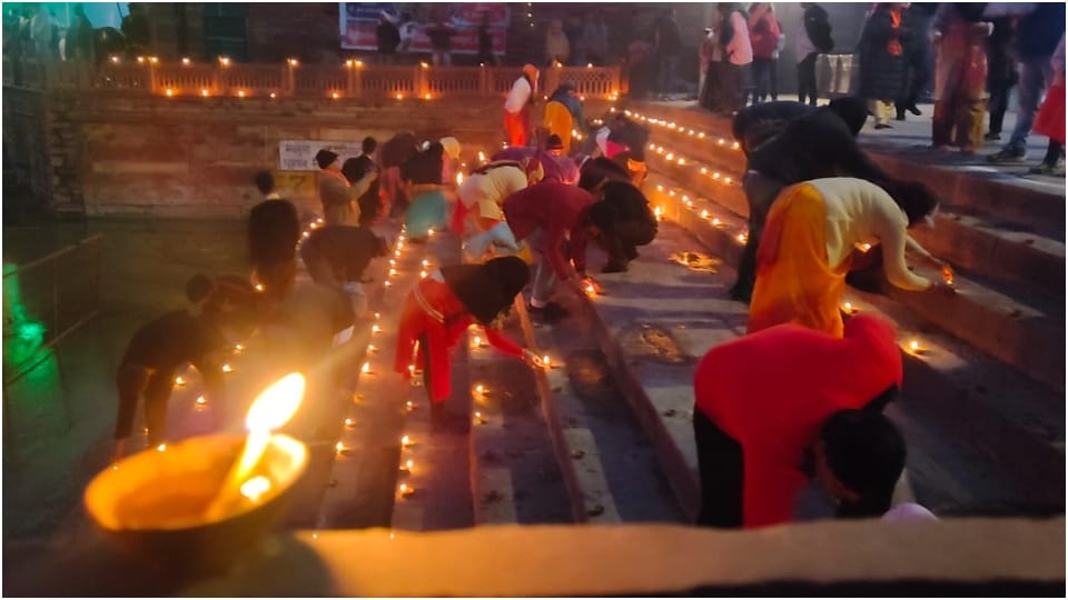 Ram Mandir Pran Pratistha Dholpur Machkund illuminated with 21 thousand lamps