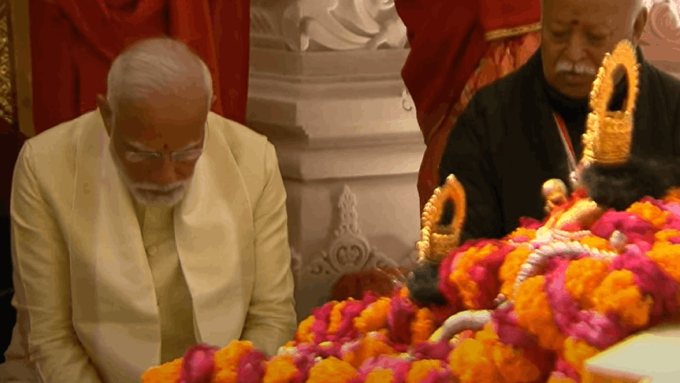 Ram Mandir Pran Pratishtha See pictures of Ramlala life consecration, rituals amidst Mangal sound