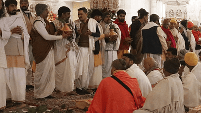 Ayodhya Ram Mandir New Photos Glimpses from puja rituals at Ayodhya Ram Temple Pran Pratishtha ceremony