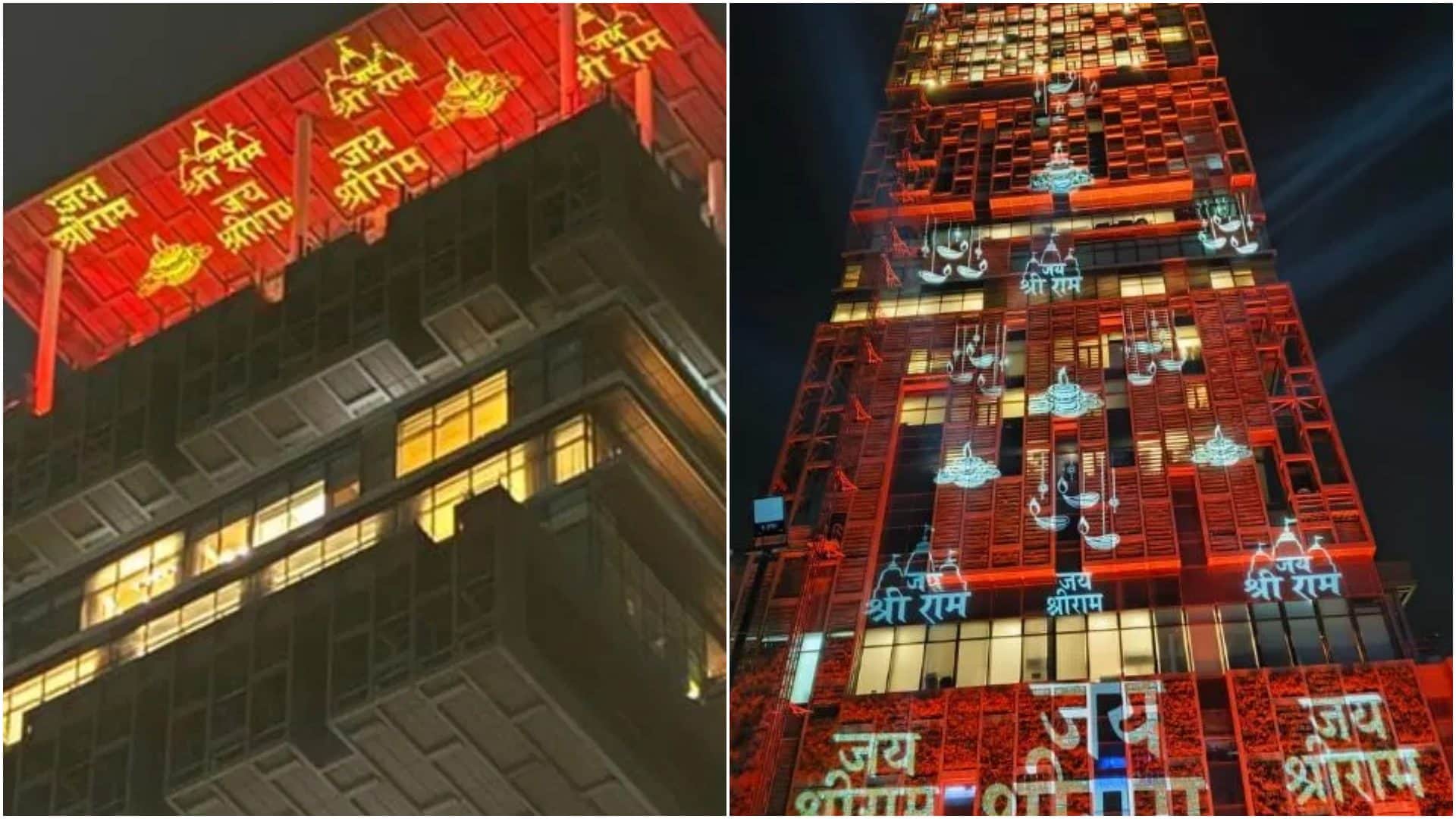 Amitabh Bachchan on their way to Ayodhya for Ram Mandir inauguration Ambani House Lights Up With Jai Shri Ram