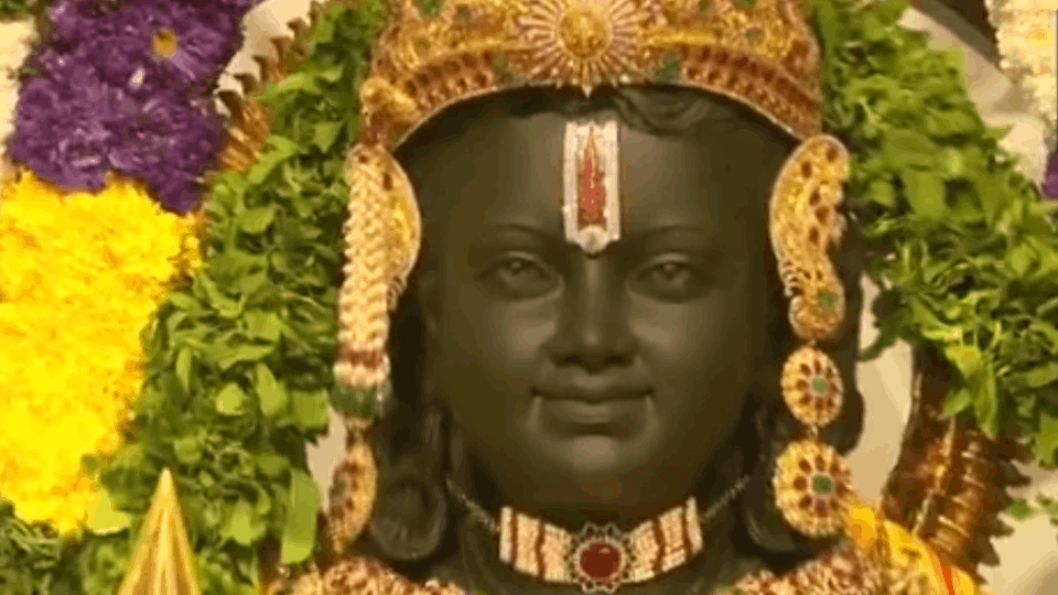 Ram Mandir Pran Pratishtha See pictures of Ramlala life consecration, rituals amidst Mangal sound