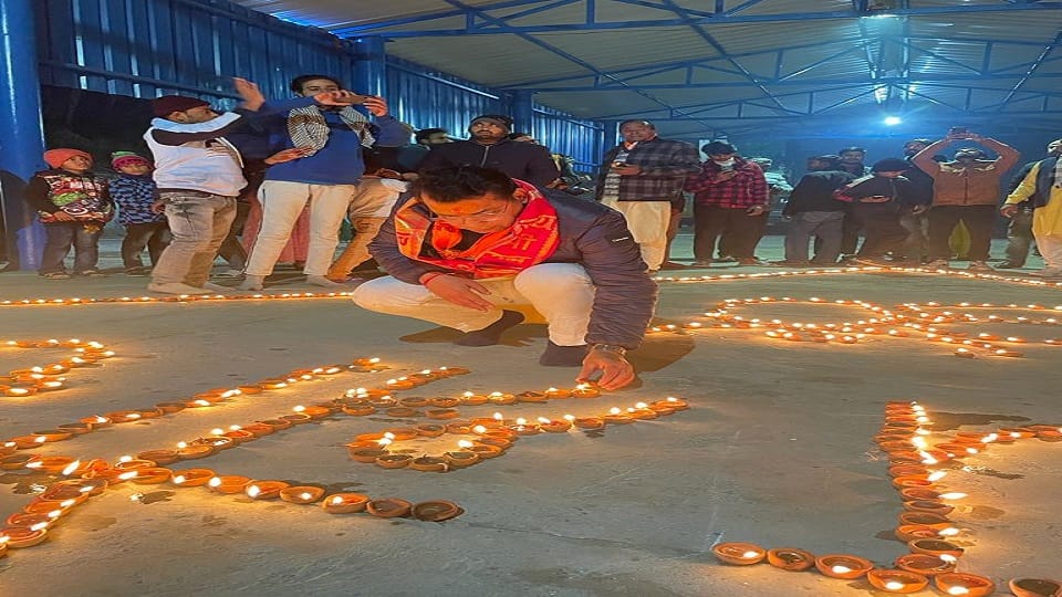 Uttarakhand shining in the light of lamps on the occasion on ramlala pran pratishtha