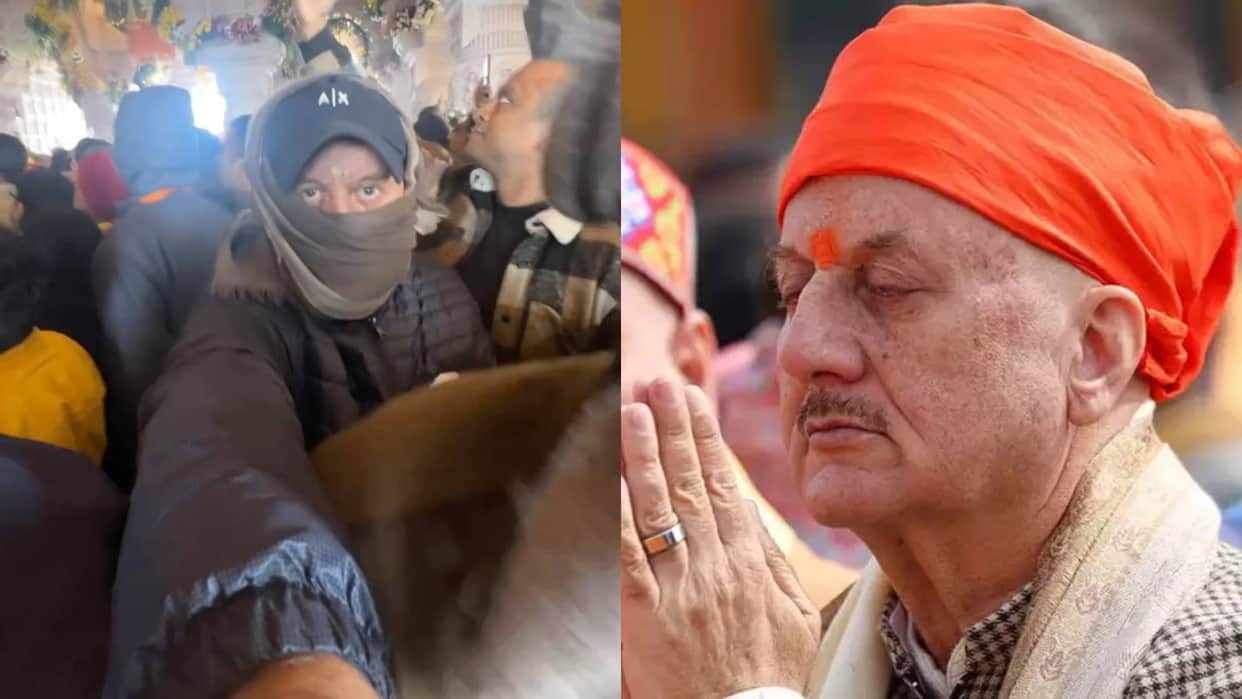 Emergency Actor Anupam Kher reached secretly to see Ramlala after his consecration Shared Video Of Ram Temple