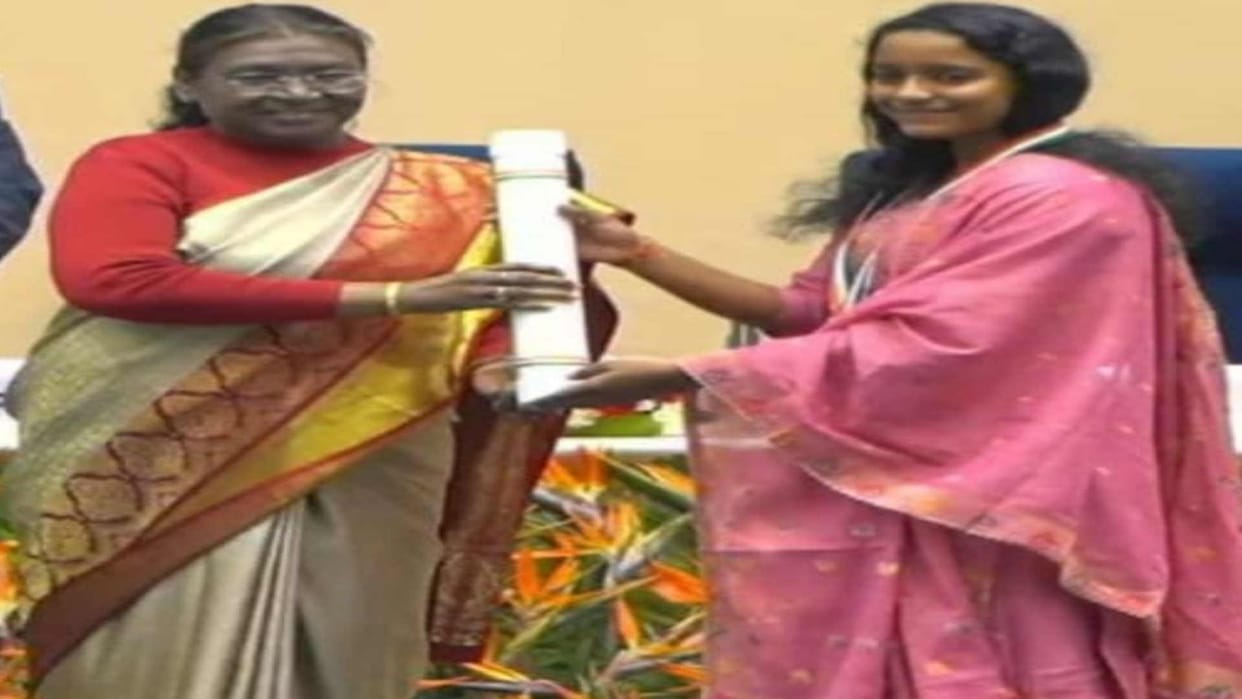 Aditya received Prime Minister National Children Award from President