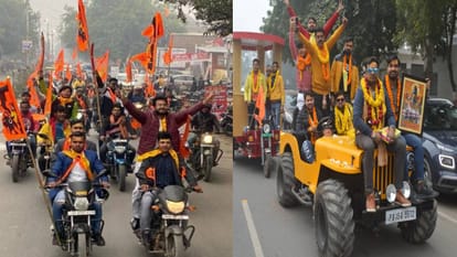 Devotees donated lamps In major temples of Agra during consecration of Ram Lala