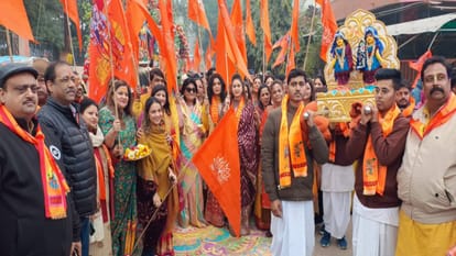 joy of Shri Ram life consecration festival in Ayodhya remained at its peak in Agra also