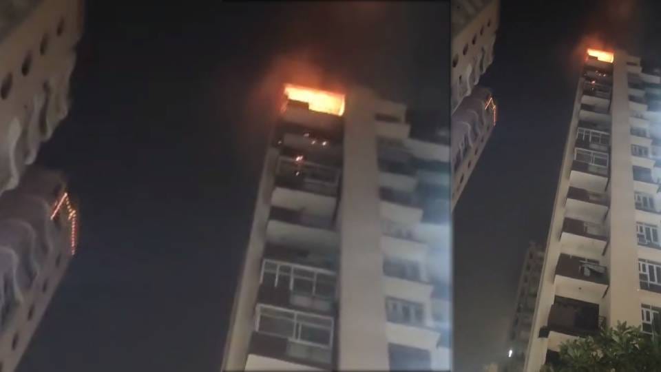 Fire broke out in a flat of Cosmos Society