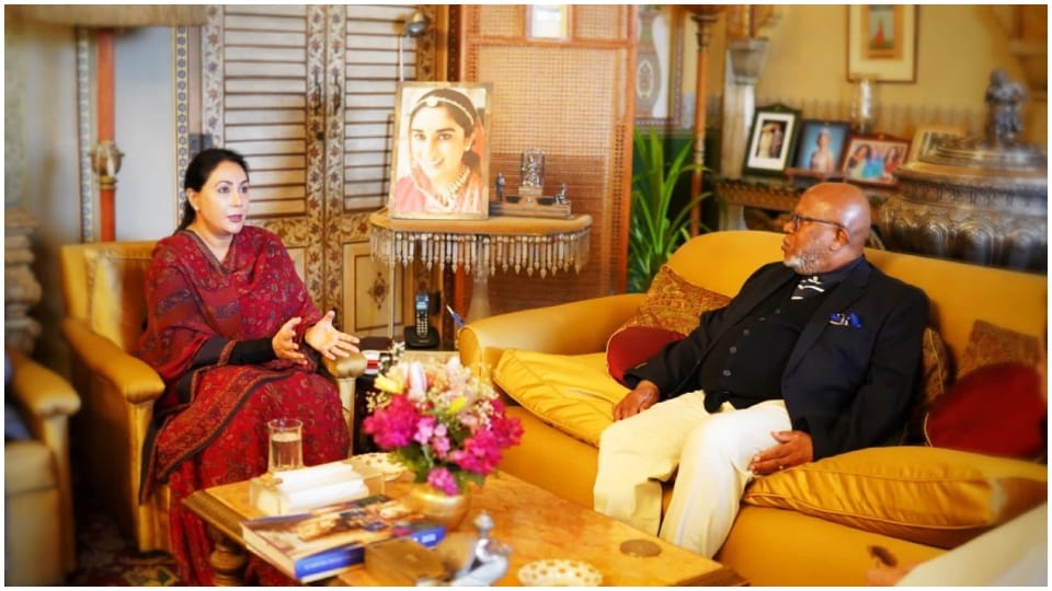 UNGA President Dennis Francis meets Deputy CM Diya Kumari in Jaipur