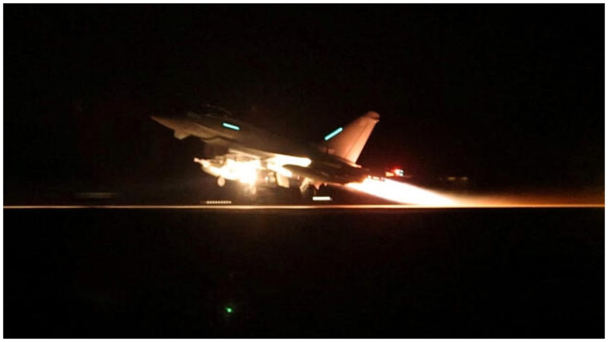 US-UK Airforce attack Houthi Targets in Yemen again several locations sabotage Red Sea Commercial shipping