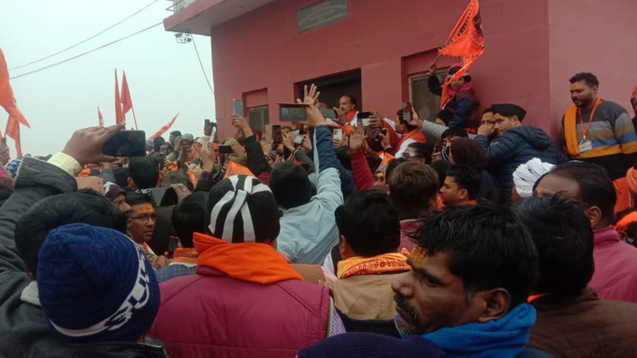 Praveen Togadiya in Ayodhya to offer prayer to Ramlalla.