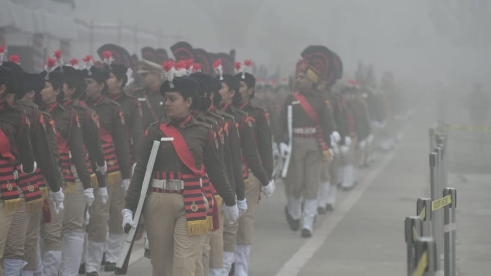 Chandigarh: Full dress rehearsal of Republic Day parade amidst fog