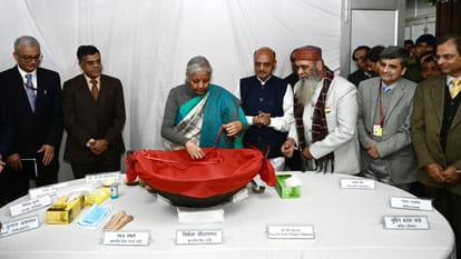 The Halwa ceremony, the final stage of the Budget preparation process for Budget 2024, held in North Block