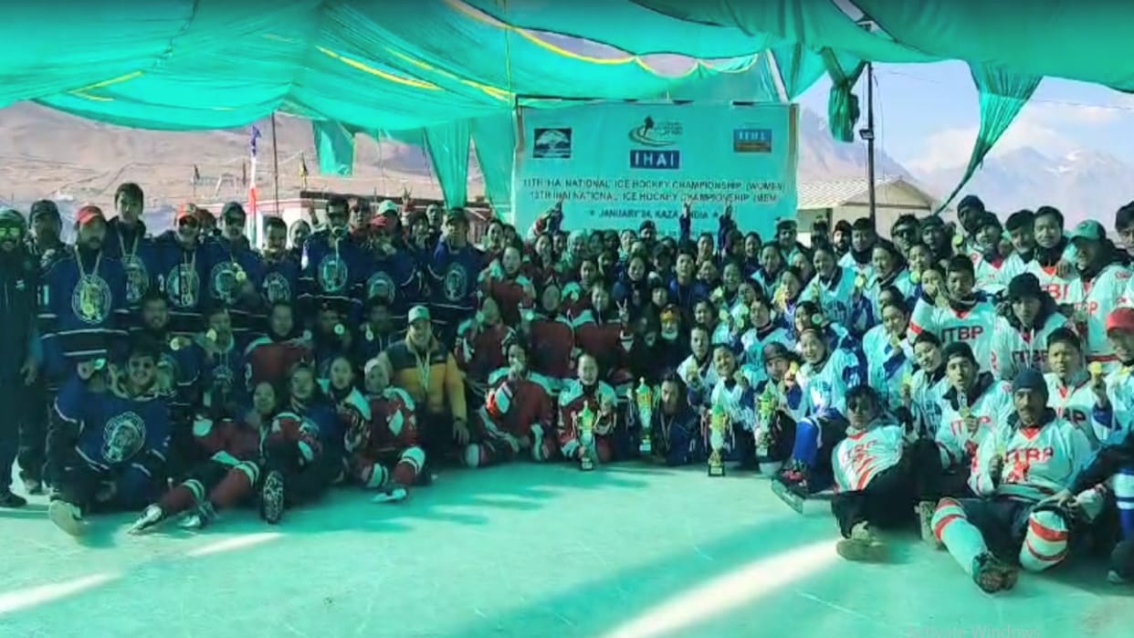 National Ice Hockey Championship, ITBP was the winner in women's category and UT Ladakh was the winner in men'