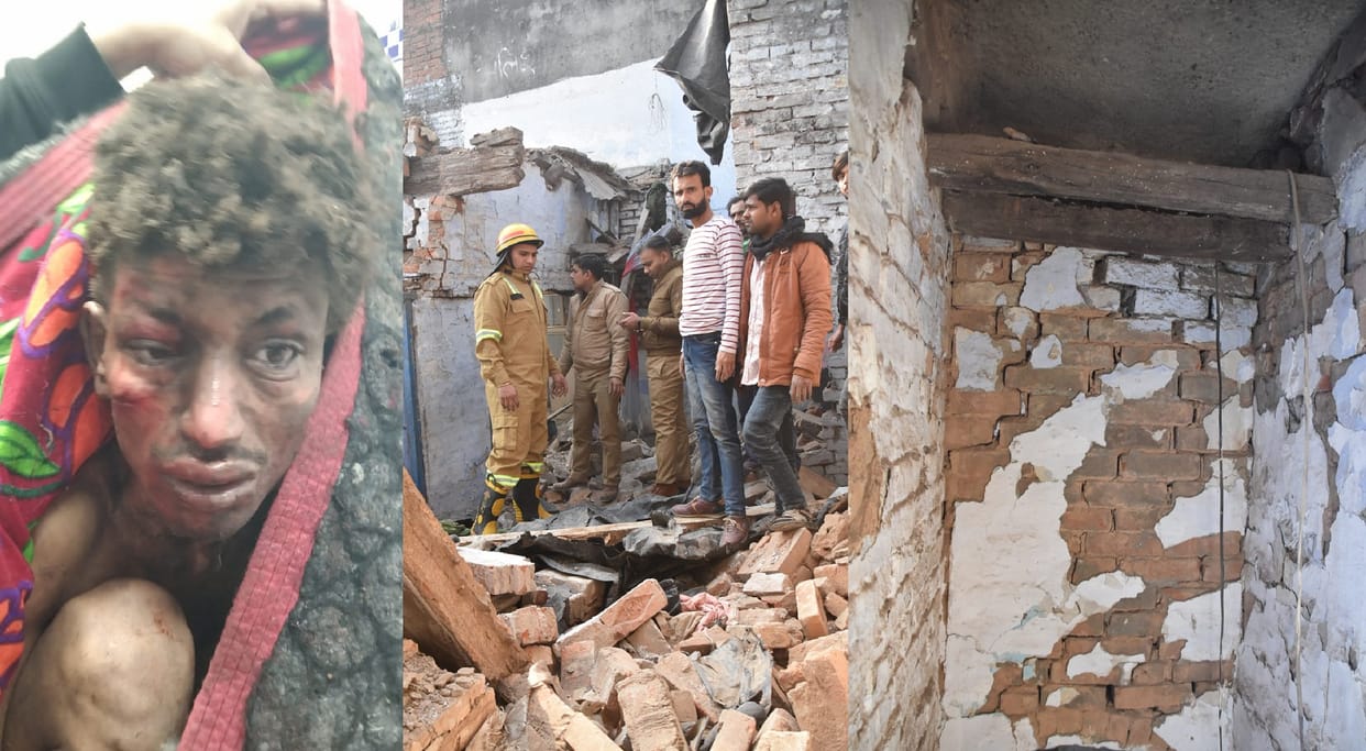 Kanpur Blast, Clouds of dust in the sky, screams on the ground, explosion due to gunpowder