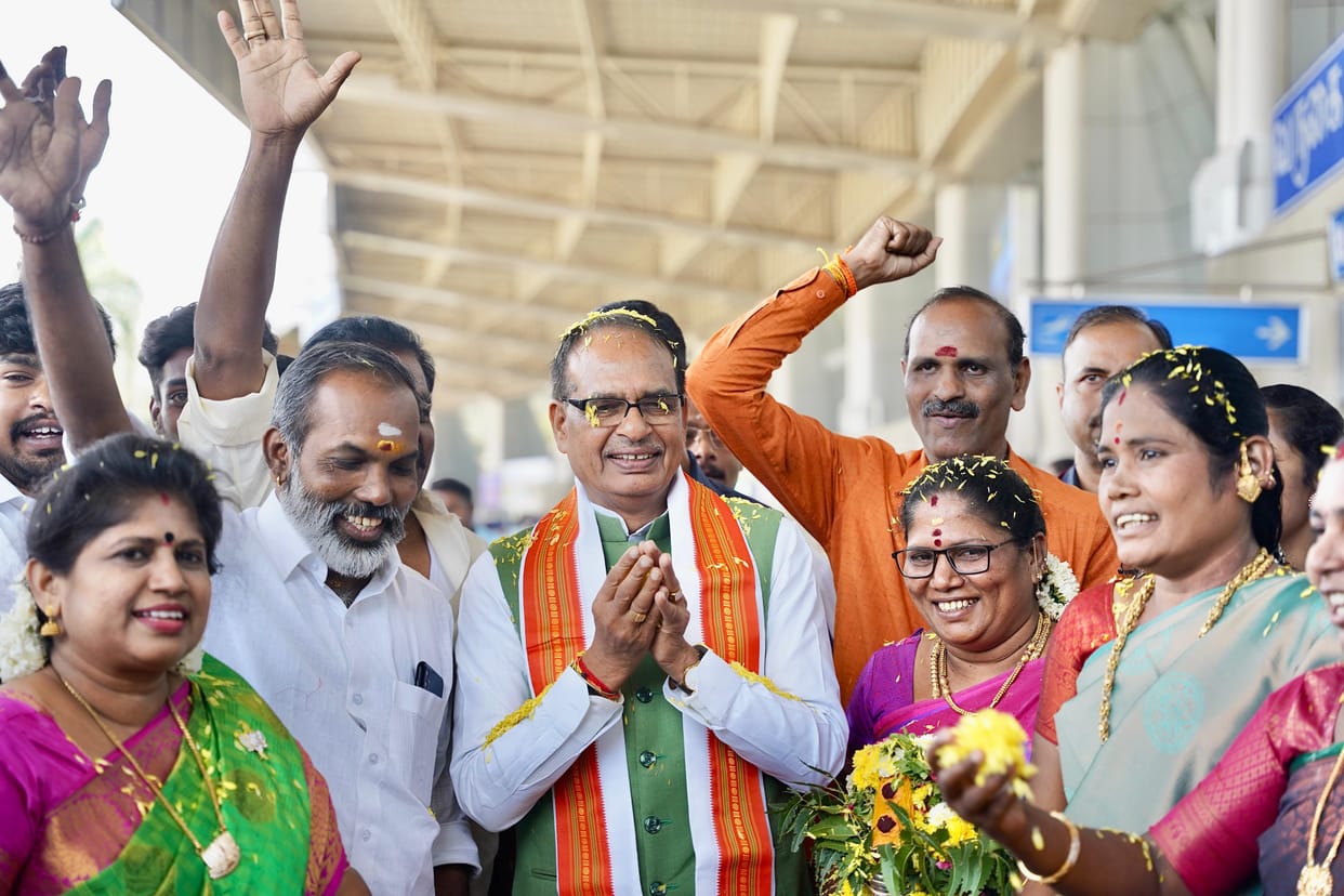 MP NEWS: Shivraj on Tamil Nadu tour, said - Wherever Rahul Gandhi goes, the people clean up the Congress.