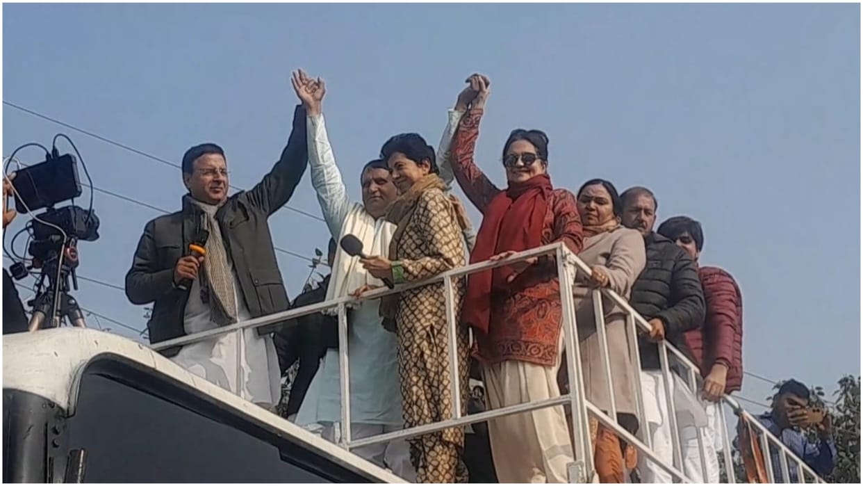 Haryana: Congress Sandesh Yatra reaches Samalkha