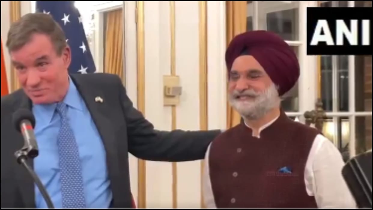 US lawmakers Senator at a farewell event of the outgoing Indian ambassador to the US Taranjit Singh Sandhu