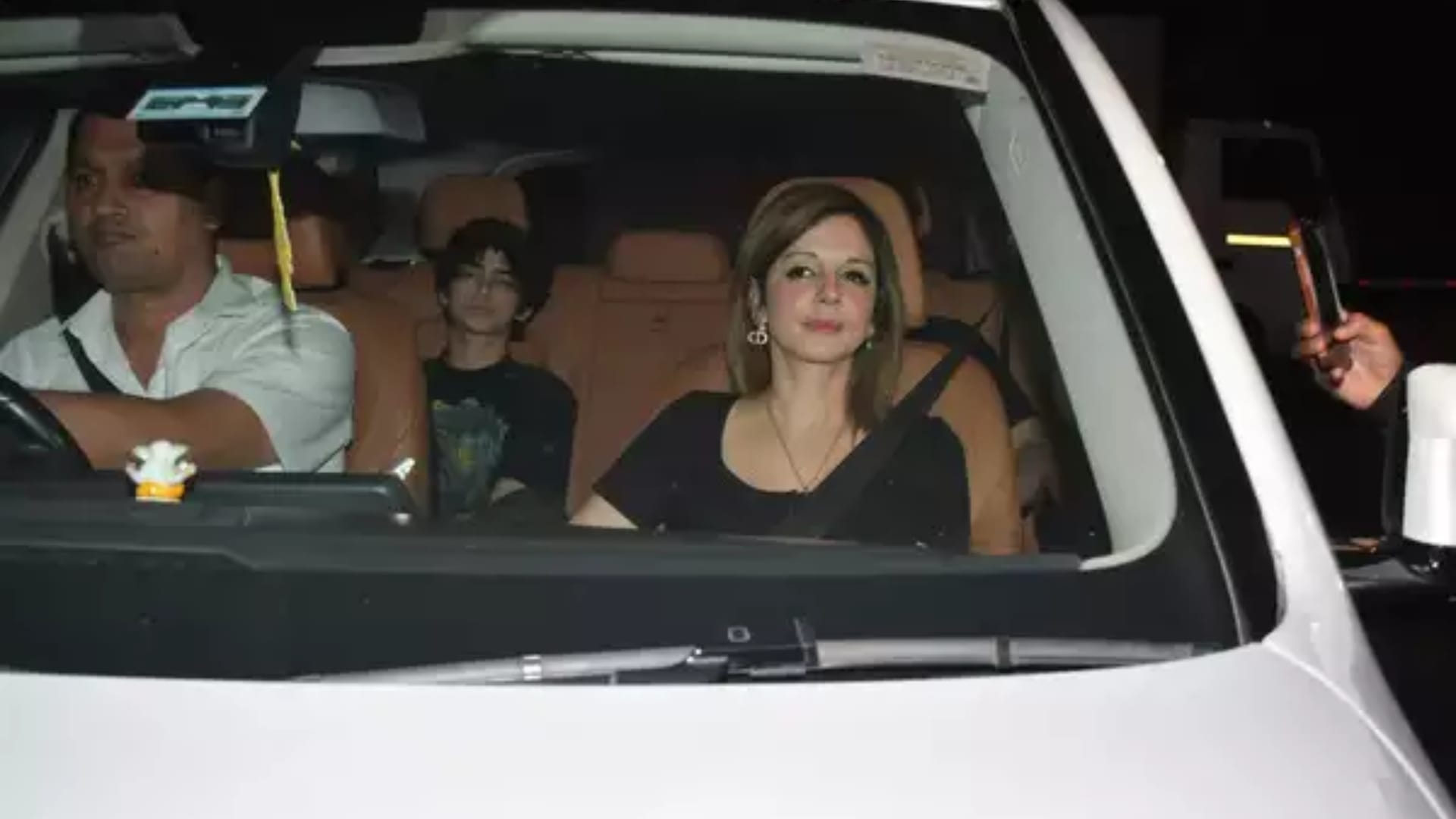 Fighter Screening Hrithik Roshan ex wife Sussanne saba azad SRK Vaani Kapoor Ayushmann Khurrana attend event