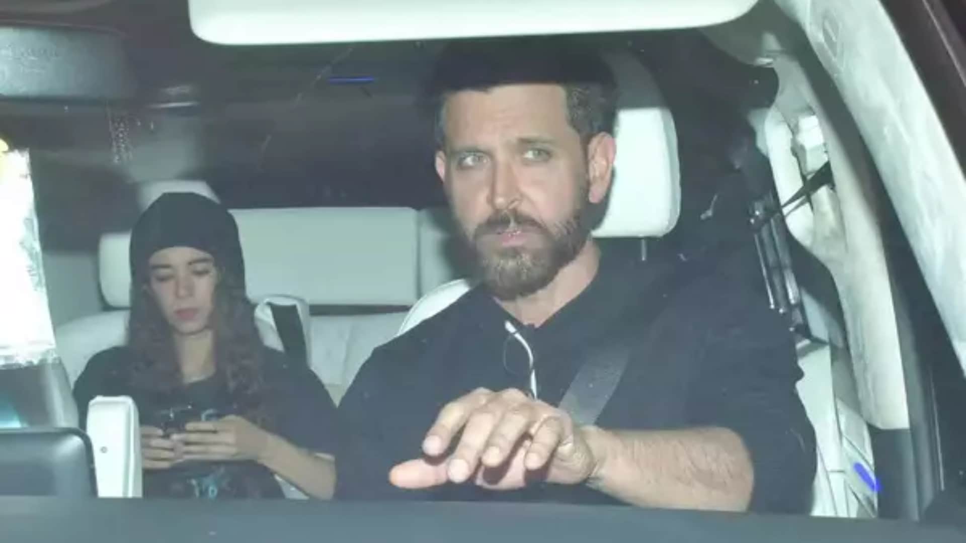 Fighter Screening Hrithik Roshan ex wife Sussanne saba azad SRK Vaani Kapoor Ayushmann Khurrana attend event