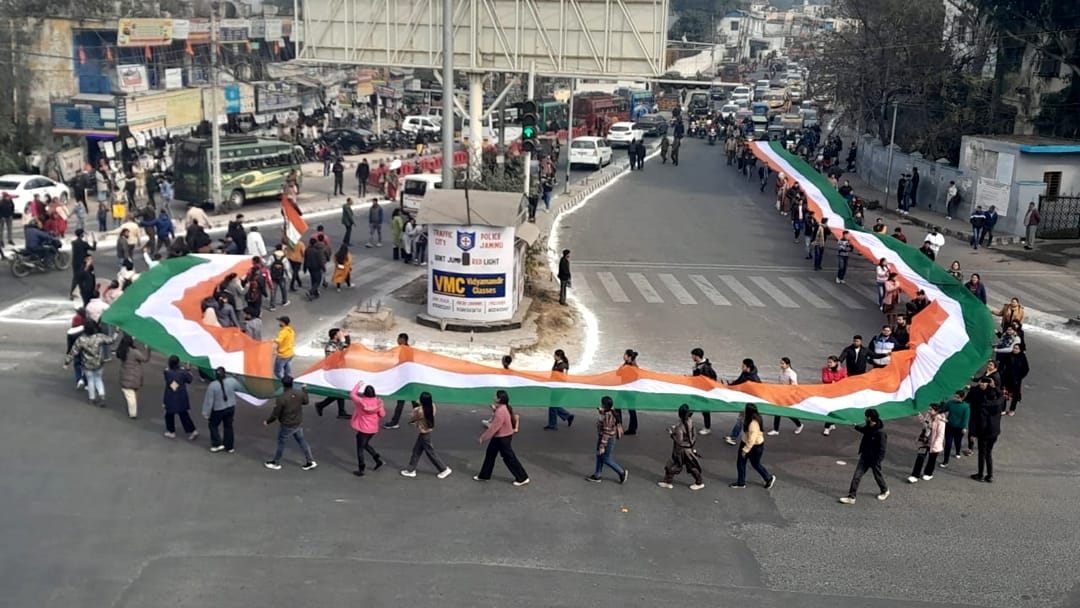 Jammu: Akhil Bharatiya Vidyarthi Parishad took out Bharat Gaurav Yatra
