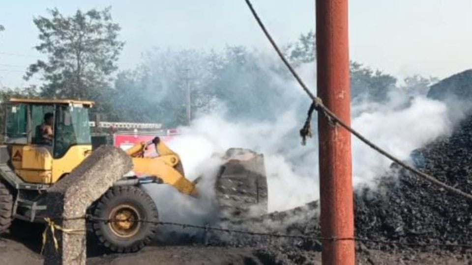 Fire broke out in coal storage in Korba