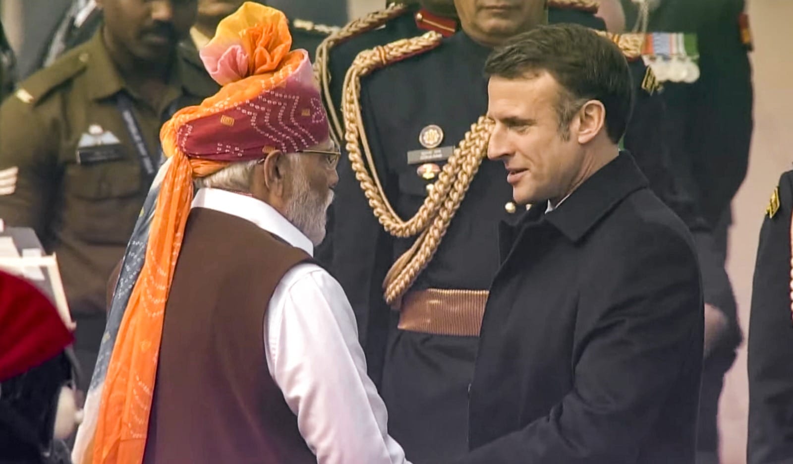 फ्रांस के राष्ट्रपति इमैनुएल मैक्रों और पीएम मोदी