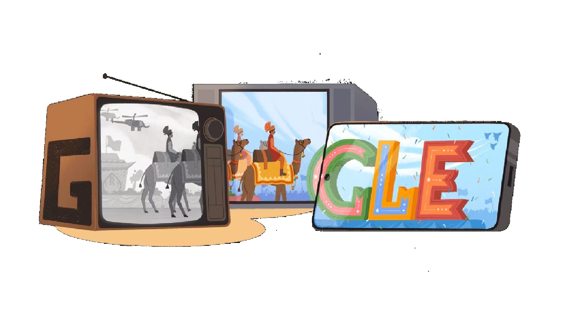 Google Doodle on January 26 celebrates India's 75th Republic Day