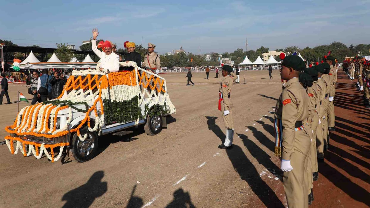 For the first time in Ujjain city, the Chief Minister hoisted the flag on Republic Day.