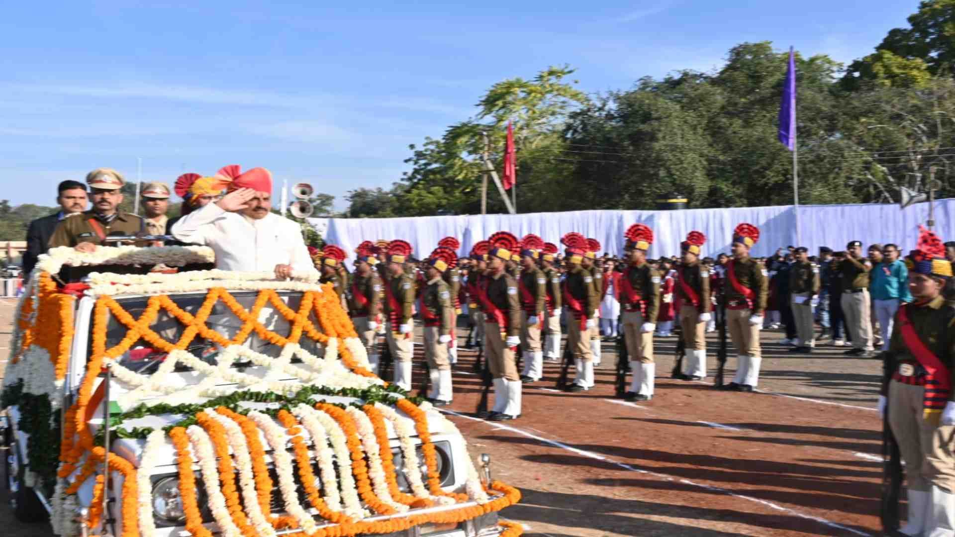 For the first time in Ujjain city, the Chief Minister hoisted the flag on Republic Day.