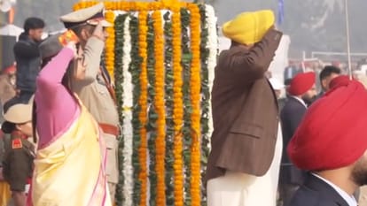 Punjab CM Bhagwant Mann Hoist Flag in Ludhiana PAU on Republic Day 2024 all update news in hindi