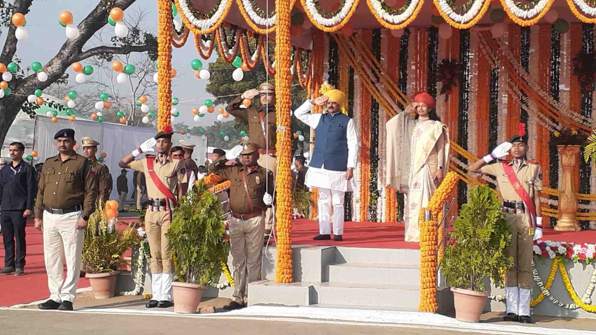 For the first time in Ujjain city, the Chief Minister hoisted the flag on Republic Day.