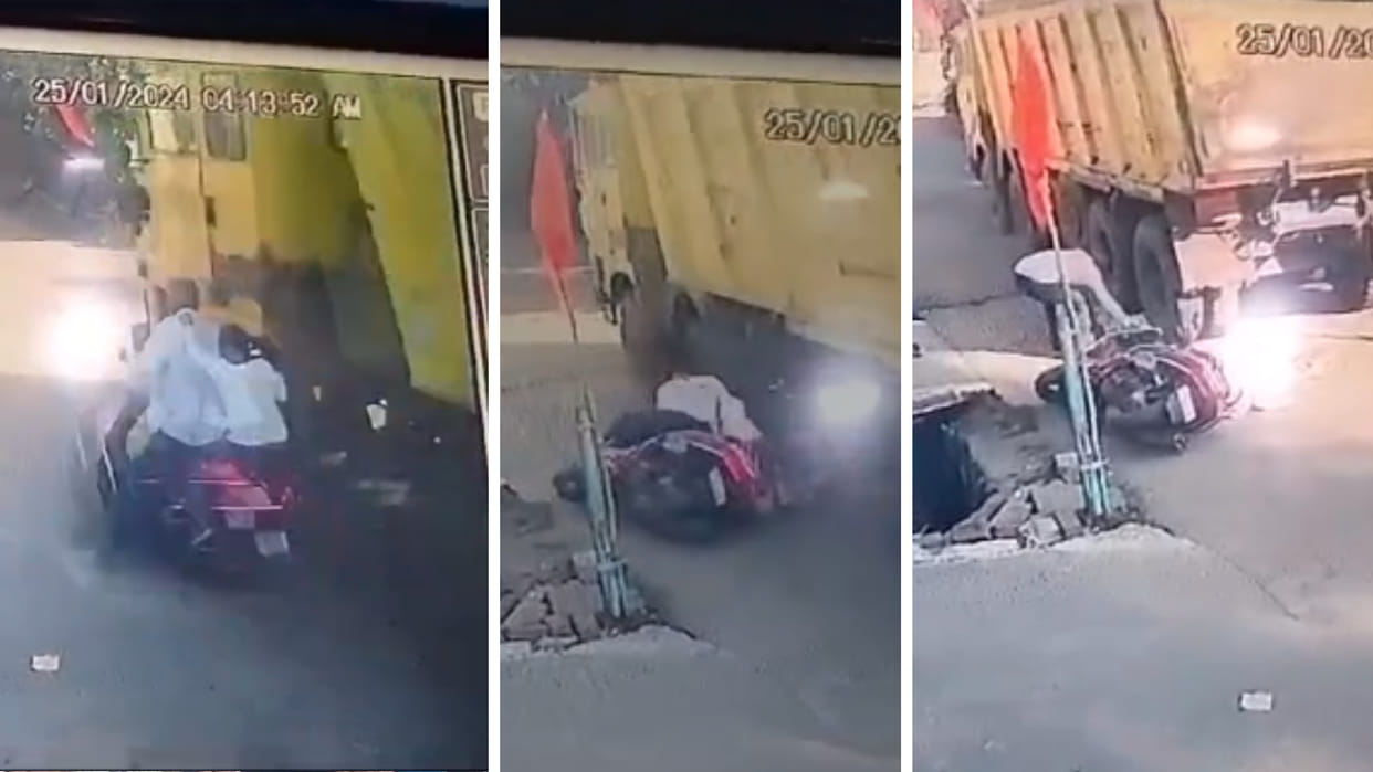 Chhindwara: Innocent man returning home with grandfather trampled by dump truck