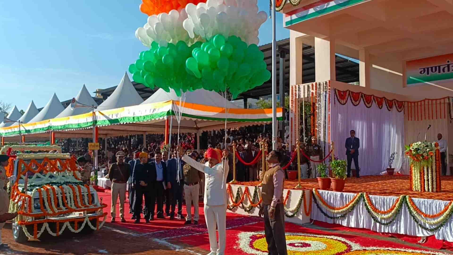 For the first time in Ujjain city, the Chief Minister hoisted the flag on Republic Day.