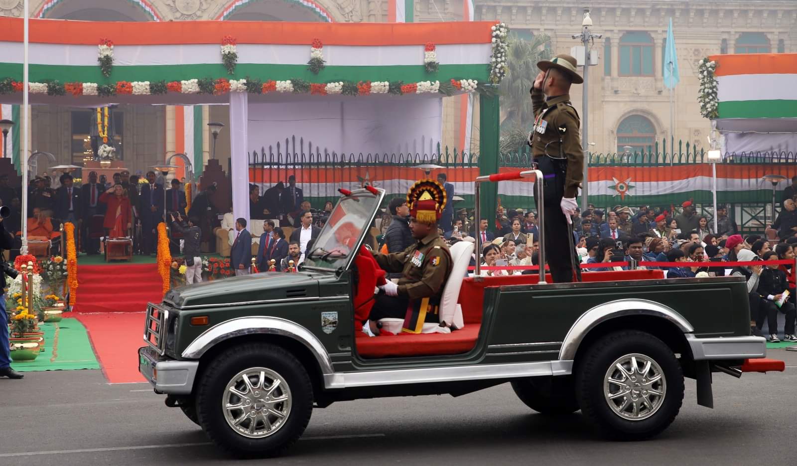 Republic Day in UP: Tableau of Ram temple captivated the mind, colors of different cultures were seen