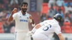जो रूट को आउट करने के बाद जसप्रीत बुमराह।