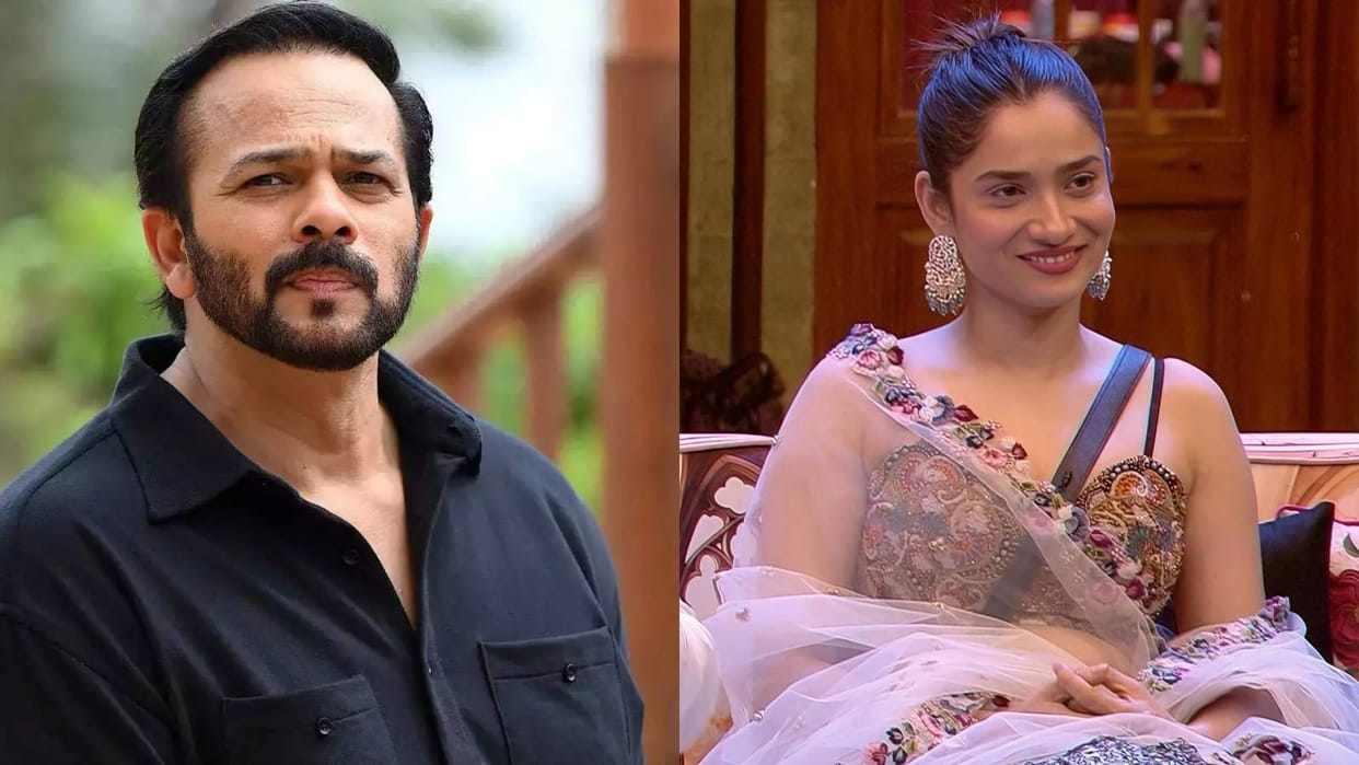 Bigg Boss 17 Ankita Lokhande got shocked when Rohit shetty told her about Vicky Jains party with unknown girl