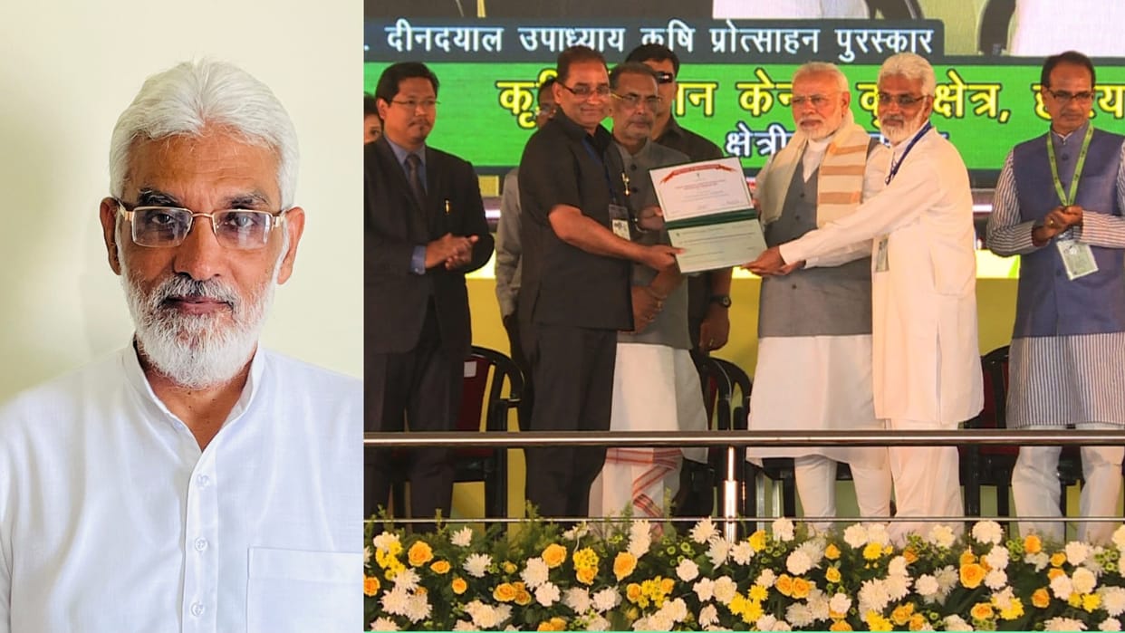 Padmashree to Dr. Hariom: Has given training in natural farming to 10000 farmers, 500 scientists, 60 IAS