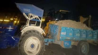 अवैध बजरी जब्त की