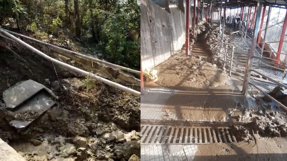 Drinking water pipeline burst in Baba Balak Nath temple Deotsiddh
