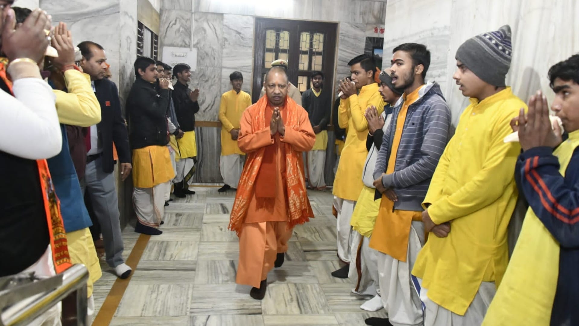 CM Yogi Adityanath arrived to Gorakhdham temple after Pran Pratishtha.