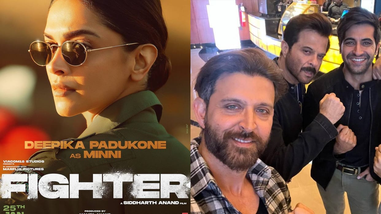 Fighter star Hrithik Roshan visited theater with co stars and director shared a video of audience reaction