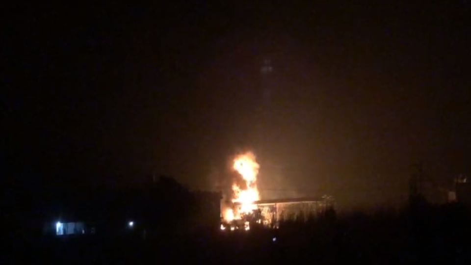 fire broke out at a petrol pump in Rajpur jammu