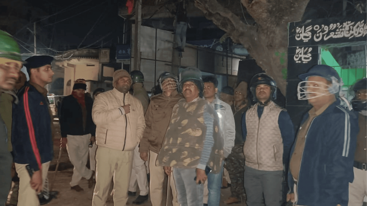 Stone pelting by anti-social elements in Rohtas