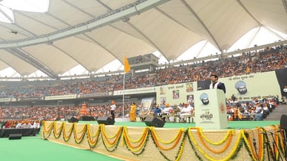 Lakhs of people of Rajput community gathered in Delhi on the 100th birth anniversary of Tansingh ji
