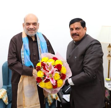 MP NEWS: CM Dr. Mohan meets Shah, discusses development issues of state