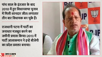 Bihar Nitish Kumar Oath BJP Leader Vijay Sinha Deputy CM know about vijay kumar sinha