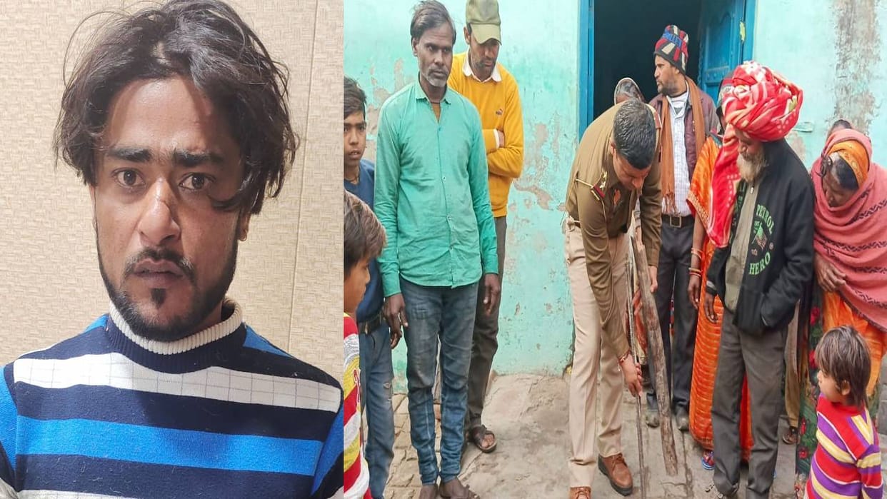 son became beast while drunk mother murdered by beating with sariya in firozabad