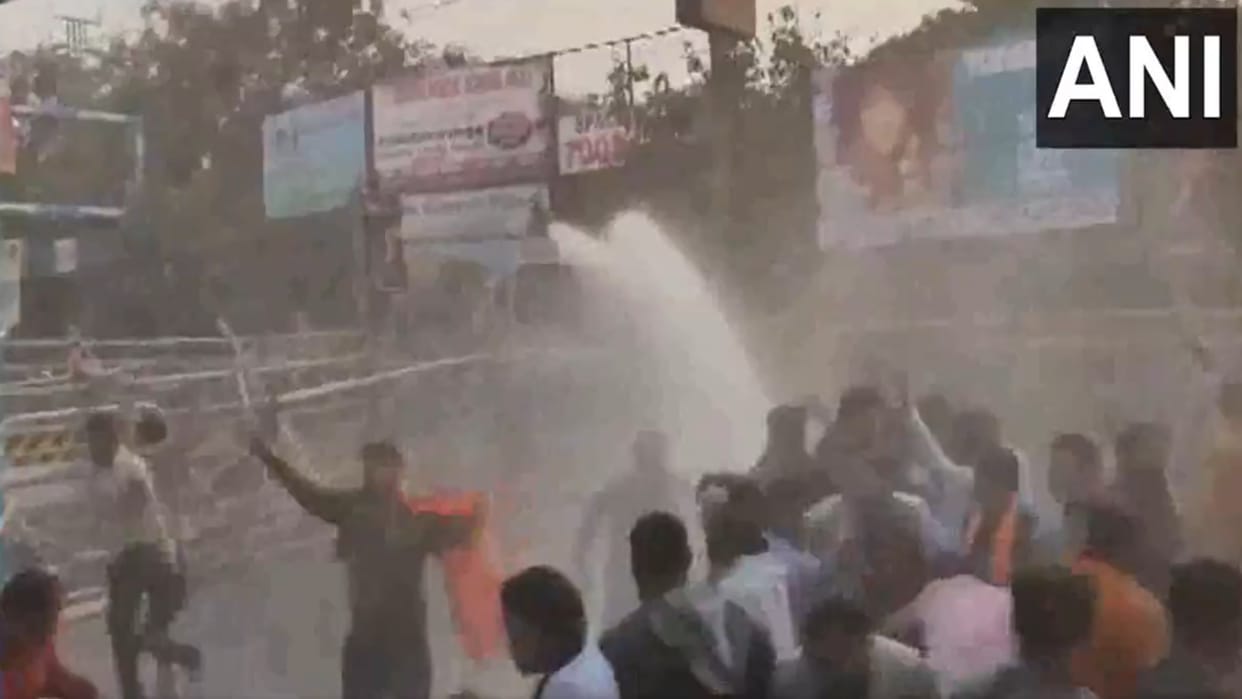 BJP activists clash with police during protest in Barrackpore
